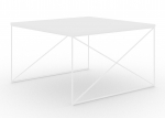 Kavos staliukas ADRK Nelia, balta sp., 75 cm x 75 cm x 43 cm