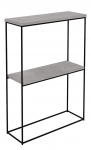 Konsolinis staliukas ADRK Velo, juoda sp./pilka sp., 20 cm x 60 cm x 80 cm