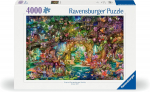 Dėlionė Ravensburger Secret Life Of Fairies, 91.5 cm x 137.8 cm, 4000 vnt., įvairių spalvų