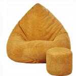 Sėdmai&scaron;is su pufu Sako Mega Dot Velour XXL, geltona sp.