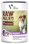 &Scaron;lapias &scaron;unų maistas VetExpert Raw Paleo Monoprotein Duck, antiena, 0.4 kg