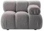 Modulinė sofa Micadoni Bellis, &scaron;viesiai pilka sp., de&scaron;ininė, 94 x 94 cm x 70 cm