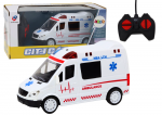 Rc automobilis Lean Toys City Car Ambulance, balta sp.