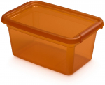 Daiktadėžė su dangčiu, daiktų saugojimo Orplast Base Store Amber, 4.5 l, gintaro sp., 28 x 19 x 13 cm