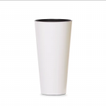 Gėlių vazonas Tubus Slim Shine, plastikinis, &Oslash; 30 cm, balta sp.