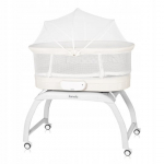 Kelioninis kūdikių lop&scaron;ys Lionelo Lo-Coral 90 x 53 cm, balta sp.