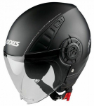 Motociklininko &scaron;almas Axxis Square Solid A1, S, juoda sp.