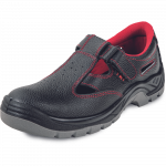 Darbo sandalai vyrams Fridrich & Fridrich Bonn SC-01-001 S1 SRC, be aulo, be pa&scaron;iltinimo, juoda sp./raudona sp., 39 dydis