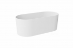 Vonia, laisvai pastatoma Besco Lova Matt, 160 cm x 74 cm x 57.5 cm, ovalas, balta sp./juoda sp.