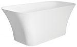 Vonia, laisvai pastatoma Besco Assos Matt, 160 cm x 70 cm x 64.5 cm, stačiakampis, balta sp./juoda sp.