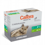 &Scaron;lapias kačių maistas Calibra Premium Line Sterilised, kepenėlės/la&scaron;i&scaron;a, 1.2 kg, 12 vnt.
