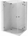 Du&scaron;o kabina Mexen Lunar L 833L-080L-070P-95-00, pusapvalė, be padėklo, 80 cm x 70 cm x 200 cm, metalo sp./grūdintas