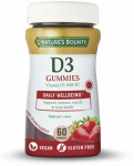 Maisto papildas Nature's Bounty Vitamin D3, bra&scaron;kių skonio, 60 vnt.