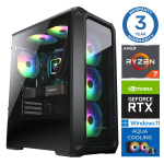 Stacionarus kompiuteris Intop Ryzen 7 7700X, DDR5 32 GB, SSD+HDD 500 GB 2 TB, Nvidia GeForce RTX 5060 8 GB GDDR7, Windows 11 Home