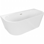 Vonia su sienele, laisvai pastatoma Mexen Oval Plus, 170 cm x 80 cm x 58 cm, ovalas, balta sp./matinio nikelio sp.