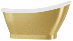 Vonia, laisvai pastatoma Besco Gloria Glam, 150 cm x 66 cm x 78 cm, ovalas, aukso sp./balta sp.