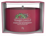 Žvakė, aromatinė Yankee Candle Mini Sparkling Winterberry, 7 - 10 h, 37 g, Raudona