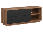 TV staliukas Forn, ąžuolo sp./juoda sp., 156 cm x 42.5 cm x 61 cm