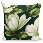 Dekoratyvinės pagalvėlės užvalkalas Mariall Magnolia, juoda/kreminė/žalia, 40 cm x 40 cm