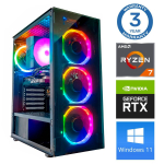 Stacionarus kompiuteris Intop Ryzen 7 5700X, DDR4 16 GB, SSD+HDD 500 GB 2 TB, Nvidia GeForce RTX 5060 8 GB GDDR7, Windows 11