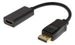 Adapteris Deltaco Baltic, DisplayPort/HDMI female, 20 cm, juoda sp.