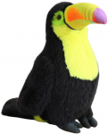 Pliu&scaron;inis žaislas papūgos Lean Toys Toucan, geltona sp., 20 cm
