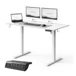 Kompiuterio stalas reguliuojamo auk&scaron;čio SENSE7 Nojo Light, balta sp.