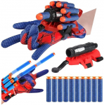 Žaislinis &scaron;autuvas su kulkomis Lean Toys Spider Mėlyna sp./Raudona sp.