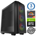Stacionarus kompiuteris Intop RM74901NS AMD Ryzen 5 5600X, DDR4 32 GB, SSD+HDD 480 GB 4 TB, Nvidia GeForce RTX5060 8 GB GDDR7
