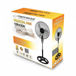 Pastatomas ventiliatorius Esperanza Typhoon EHF002 Black/Grey, 50 W (pažeista pakuotė)
