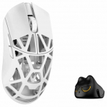 Belaidė žaidimų pelė WLMouse Beast X Mini Pro Magnesium MINI-SHIXIN-White-O, 2.4ghz / usb, balta sp.
