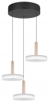 &Scaron;viestuvas lubų Trio Celeste, LED, 3000 &deg;K, 3 x 7.5 W, ruda sp./balta sp.