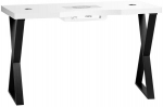 Manikiūro stalas ActivEshop Momo 04-BL, balta sp./juoda sp., 70 cm x 120 cm x 50 cm