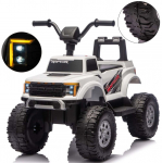 Vaiki&scaron;kas elektrinis keturratis Milly Mally Ford F-150 Raptor, balta sp.