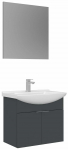 Vonios kambario baldų komplektas Kalune Design Purus 65-321, matinė antracito sp., 50 cm x 65 cm x 58 cm