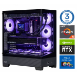 Stacionarus kompiuteris Intop RM80380NS AMD Ryzen 5 7500X3D, DDR5 32 GB, SSD+HDD 1 TB 4 TB, Nvidia GeForce RTX5070 12 GB GDDR7