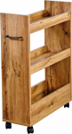 Prekė su pažeista pakuote. Lentyna su ratukais Kesper Sonoma Oak, ruda sp., 60 cm x 22 cm x 78 cm