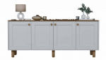 Konsolinis staliukas Kalune Design Bohemian 1600-71, balta sp./rie&scaron;uto sp., 37.3 cm x 180 cm x 80 cm