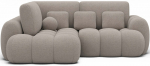 Kampinė sofa - lova Cozion Royal 18, smėlio sp., kairinė, 165 x 267 cm x 105 cm