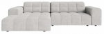 Kampinė sofa Cosmopolitan Design Chicago Eden 17, sidabro sp., kairinė, 167 x 234 cm x 78 cm