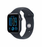 I&scaron;manusis laikrodis Apple Watch SE 3 GPS + Cellular 44mm MJLQ4ET/A, midnight aluminium korpusas su navy blue sport dirželiu - S/M