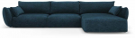 Kampinė sofa Cosmopolitan Design Matera, tamsiai mėlyna (navy) sp., de&scaron;ininė, 171 x 308 cm x 85 cm
