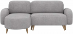 Kampinė sofa - lova Bawal Avexin 04, pilka sp., kairinė, 150 x 230 cm x 95 cm