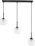 &Scaron;viestuvas lubų Candellux Lighting Estima 33-58119, E27, 3 x 40 W, skaidri sp. / juoda sp.