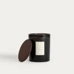 Žvakė, aromatinė Homla Urban leather midnight jasmine, 30 h, 200 g, juoda sp.