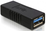 Adapteris Delock USB 3.0-A USB 3.0 A female, USB 3.0 A female, juoda sp.