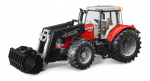 Žaislinis traktorius Bruder Massey Ferguson 7624, 1:16, balta sp.