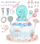 Žaisliniai virtuvės reikmenys, torto rinkinys DIY Birthday Cake, įvairių spalvų
