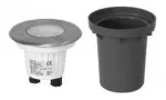 Įleidžiamas lauko &scaron;viestuvas Su-Ma Leda, 1W, LED, IP67, tamsiai pilka sp., 10.8 cm x 9 cm