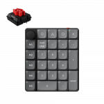 Belaidė kompiuterio klaviatūra Keychron K0 Max Wireless K0M-H1 Keychron Low Profile Milk POM Red, Anglų (US), juoda sp.
